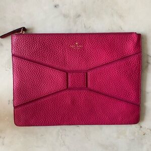 Kate Spade Magenta Leather Clutch